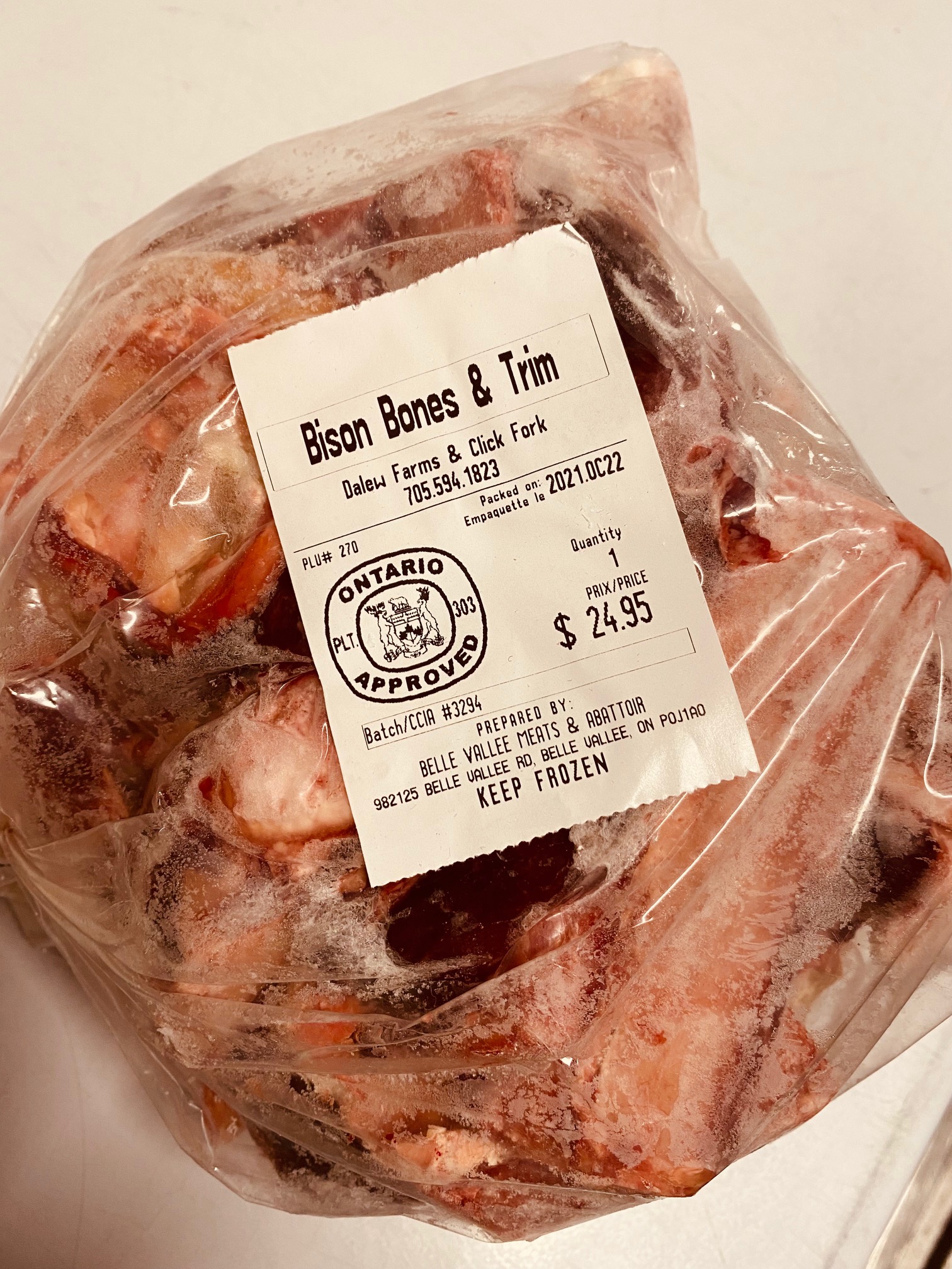 Grass- Fed Bison - Bones & Trimmings