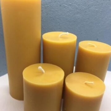 Pure Beeswax Pillars