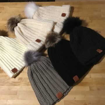 Adult Hat with Pom Pom