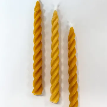 Birthday Candle Spiral Tapers - Pure Beeswax