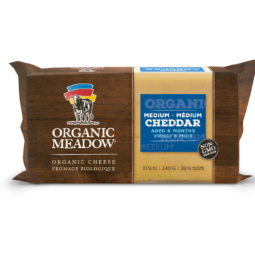 Organic Meadow Dairy| Medium Cheddar - 340 G